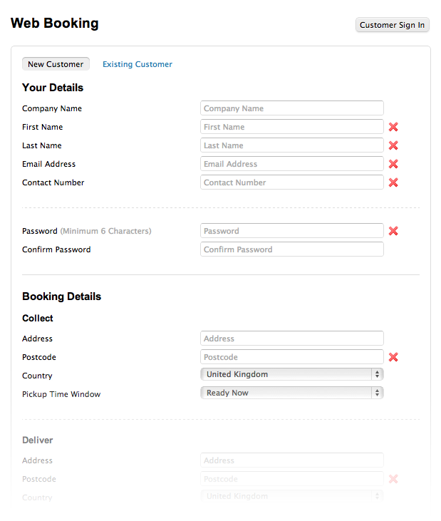 Customer Booking System